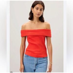 Madewell Rust Orange Off the should Top size medium